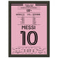 Messi gewinnt den 44. Titel seiner Karriere A4-21x29.7-cm-8x12-Schwarzer-Aluminiumrahmen