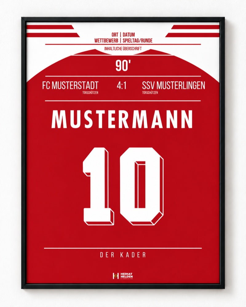 Heimathelden Musterposter im schwarzen Rahmen